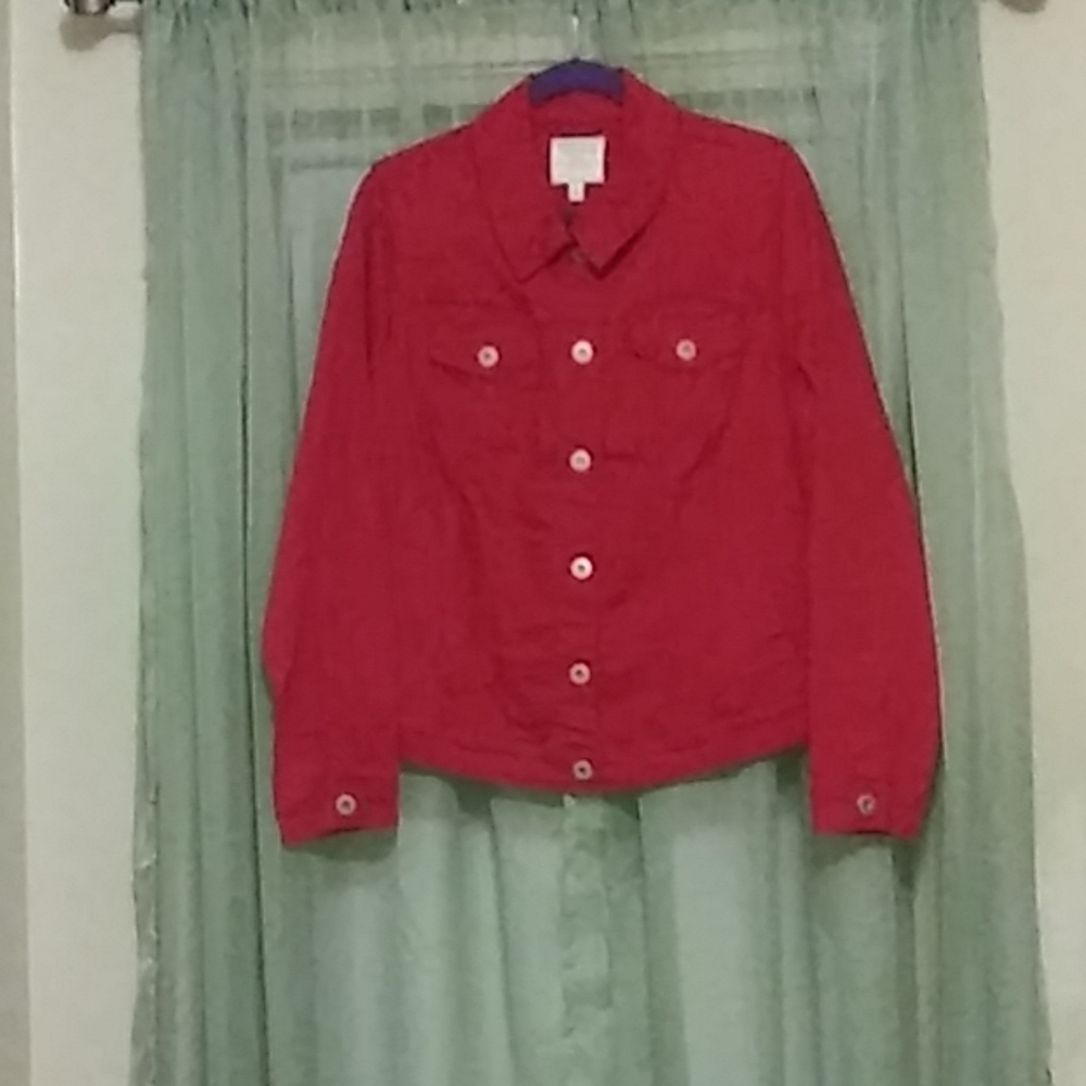 Torrid red denim jacket